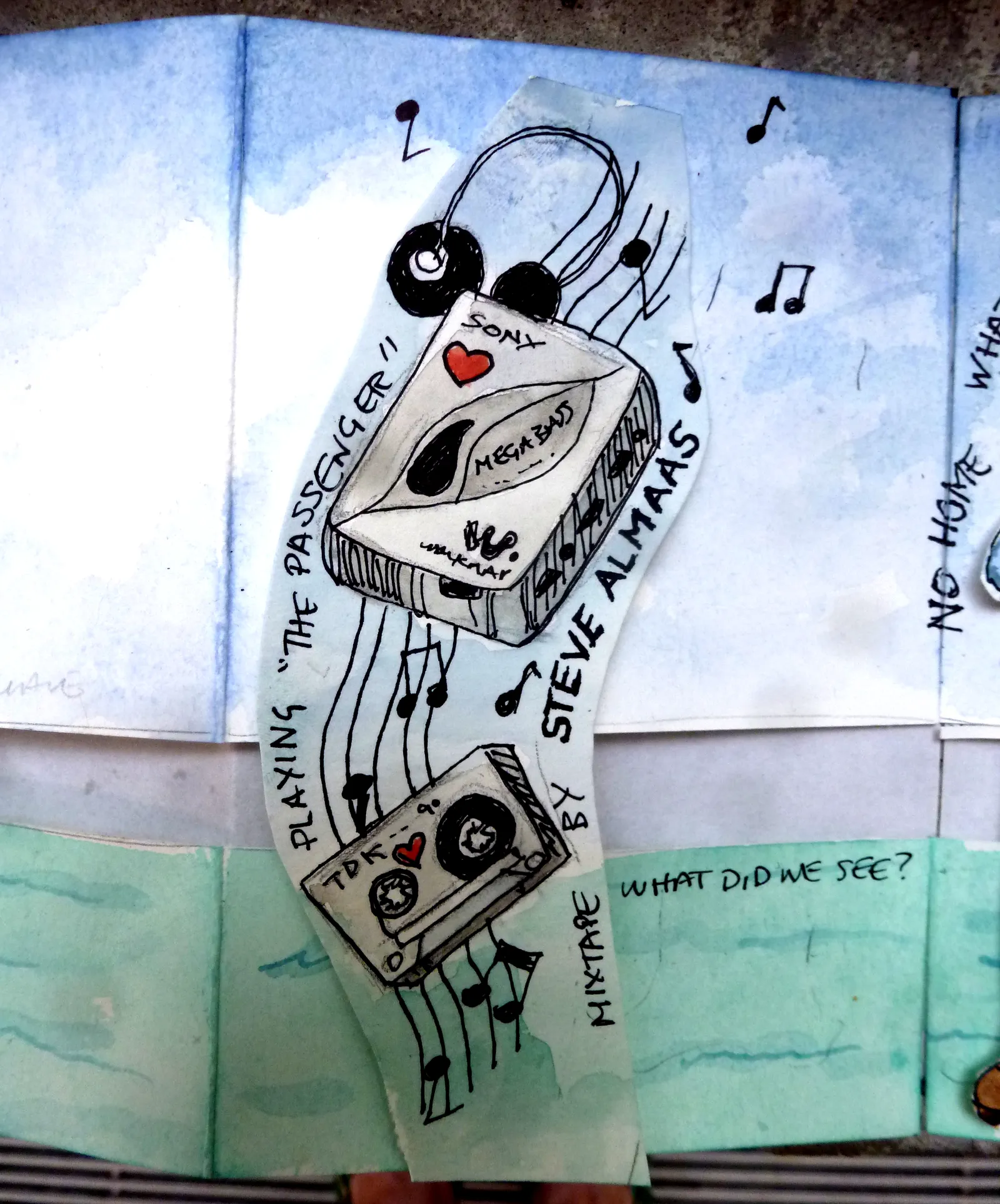 Drawing of Steve's mix tape